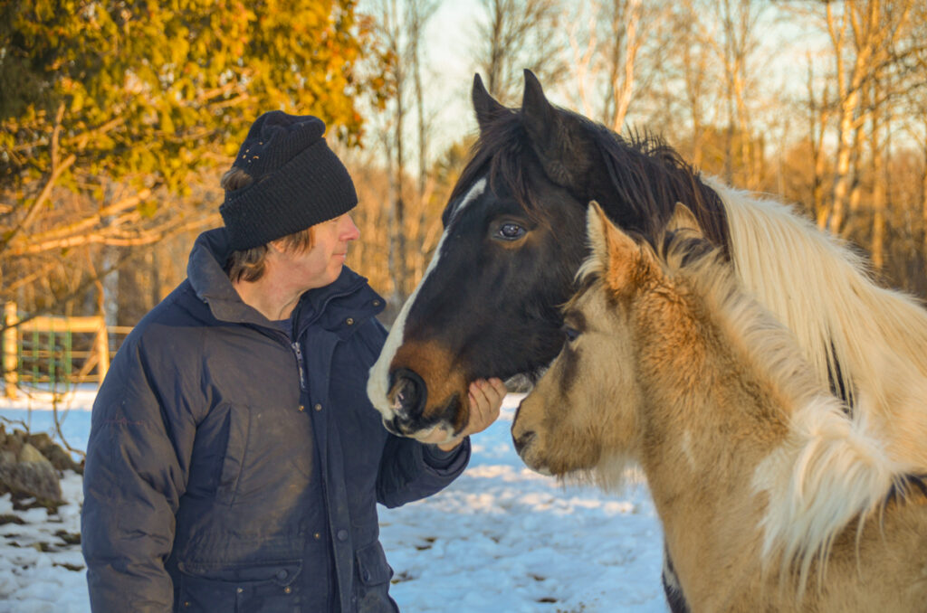Mike Connecting with two of his horses